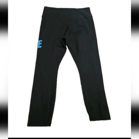 Nike One Womens Black Cropped Compression Workout Stretch Leggings With Logo M - Picture 4 of 12